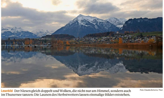 Leserbild Thuner Tagblatt und Berner Zeitung 28.November 2019