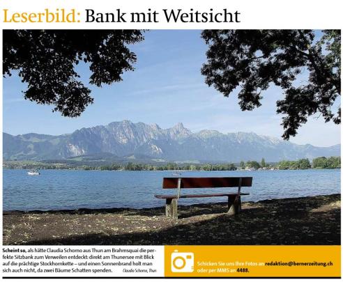 Leserbild Berner Zeitung und Thuner Tagblatt 6. August 2013