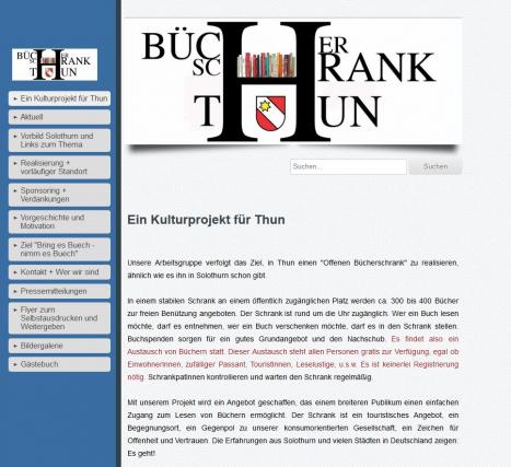 Offener Bücherschrank Thun Auftrag Juli 2015